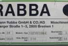 RABBA HS121250 Tafelschere - hydraulisch gebraucht